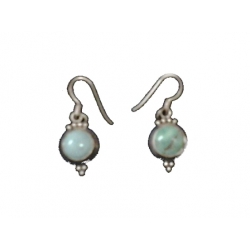 Earring0038-Nice Earring made with Beautiful Turquoise Stone and Silver